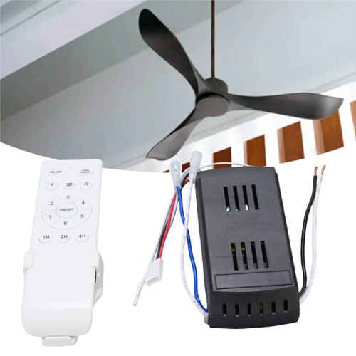 1 Set Ceiling Fan Remote Control Kit with Receiver, 6-Speed Long Distance Timer, Universal Replacement for Ceiling Fans 1