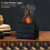 Flame Humidifier, Aroma Essential Oil Diffuser with Remote Control and Light, Black 4