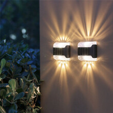 Solar Lights Outdoor Bright Fence Lights Solar Powered Outdoor Waterproof Patio Decor,Solar Deck Lights for Outside A