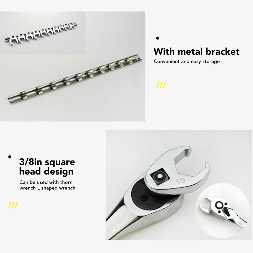10Pcs Crowfoot Wrench Set 10Mm-22Mm 7293282153967