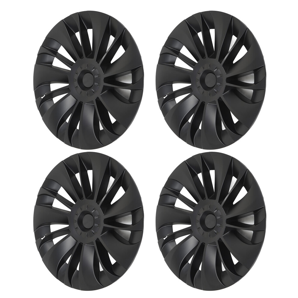 Tesla Model Y Hubcap Covers 4 Pack Matte Black 7055741515231