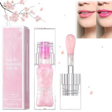 Color Changing Lip Oil PH Reactive Tint, Hydrating NonSticky Lip Glow 1pcs