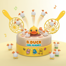 Electric Jumping Duck Catch Game, Parent-Child Interaction Two-Player Puzzle, Focus-Training Reaction Table Game, Suitable for Ages 3+, Includes Box