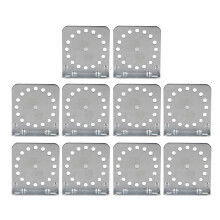10Pcs Angle Bracket Galvanized Angle Holder Corner Brace for Electric Fencing System Round Rod