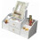 White Cosmetic Storage Box with Mirror, 40x20x14cm 2