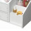 White Cosmetic Storage Box with Mirror, 40x20x14cm 7
