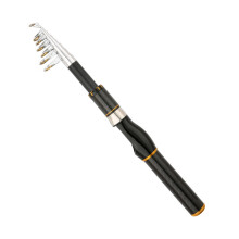 (Carbon Tube Black, 1.6) Lightweight Telescopic Fishing Rod & Reel Combo
