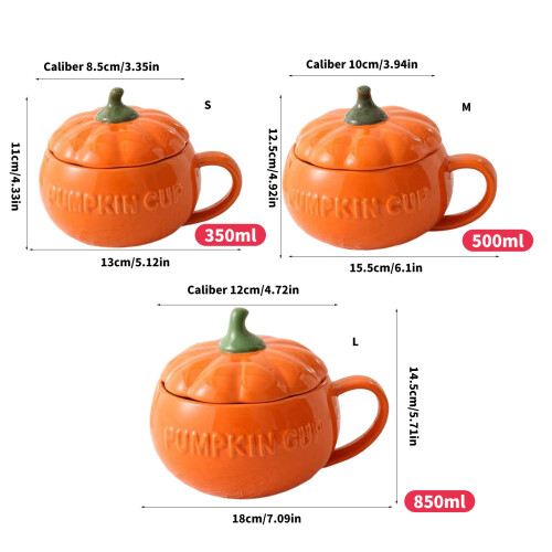 Halloween Ceramic Pumpkin Mug Elegant Heat Resistant-02 small 2