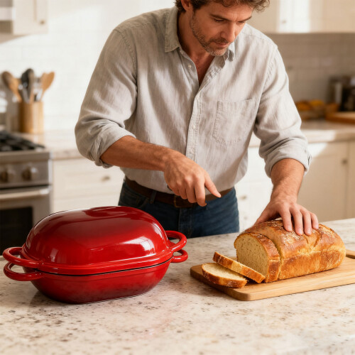 Professional Cast Iron Bread Cookware For Homemades Sourdough 2