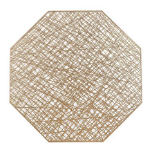 PVC Placemat Set of4 – Gold, 38x38cm