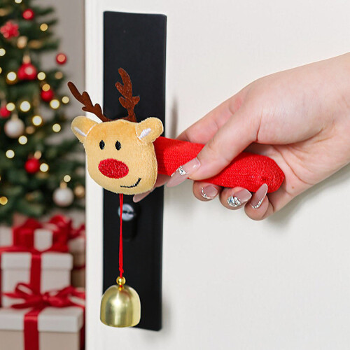 Weihnachtsmann-Türgriffabdeckung,-Weihnachtsstrümpfe 2