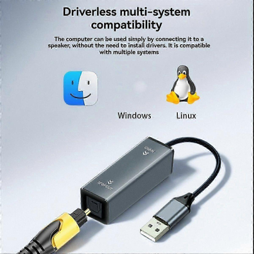 Μετατροπέας USB σε οπτικό ήχο Προσαρμογέας USB σε SPDIF Προσαρμογέας ήχου 24bit/96KHZ για σ 1