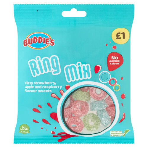 BUDDIES Ring Mix 160g (Pack of 10)