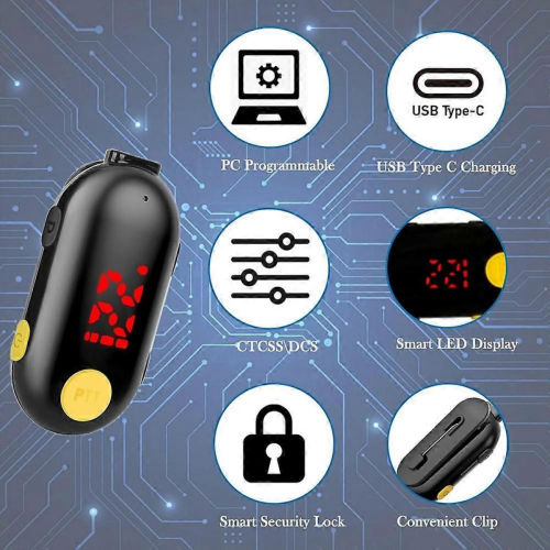 τεμάχια Super Mini Walkie Talkie με ακουστικά Φορητός πομποδέκτης FM Αμφίδρομο ραδιόφωνο γ 1