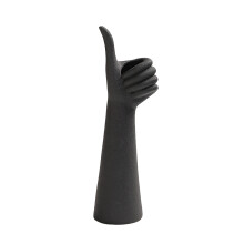 Daumenförmige Keramikvase, schwarz oder weiß, 22 x 10 cm & 28 x 7 cm