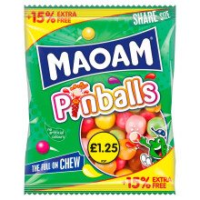 MAOAM Pinballs Fruit & Flavour 161g (Pack of 14)