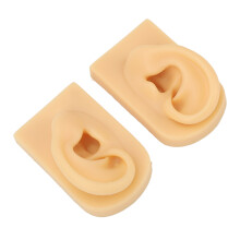 Silicone Ear Model for Piercing Practice, Light Skin, Left/Right 7.5cm