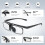 2 Pack Flip Up Reading Glasses for Close Work, Lightweight Blue Light Blocking Readers +1.0 Black Grey 3