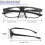 2 Pack Flip Up Reading Glasses for Close Work, Lightweight Blue Light Blocking Readers +1.0 Black Grey 4