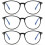 Blue Light Blocking Reading Glasses 1.0x Black Gold Round Computer Readers with True‑Size Magnification 2