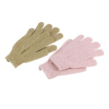 Exfoliating Bath Gloves Set of 2 with Back Scrubbing, Deep Cleaning Body Scrubber for Men and Women