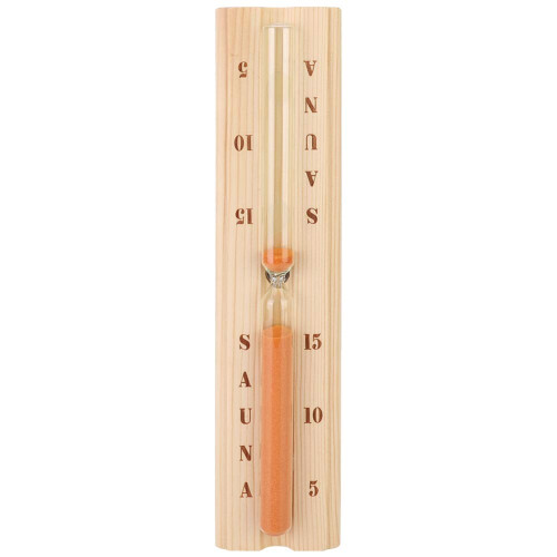 Sauna Sand Timer with Durable Pine Wood Frame, Visual Countdown Hourglass for Sauna or Kitchen