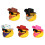 Child Friendly Floating Duck Toy with Hat Pool Bath Time-Red 2
