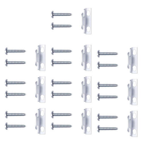 Metal Curtain Rod Brackets Spreader with Screws Quick Assembly