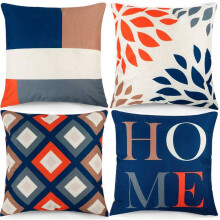 Modern Geometric Throw Pillow Covers Decorative Burlap Pillowcase Cotton Linen Cushion Case Home Decor
