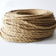 Beige 10M Old-Fashioned Wire, Hemp Rope Braided Textile Wire Twisted Pair Cable Braided Wire Retro Chandelier Wire