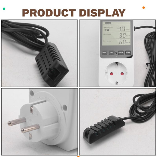 Humidity Controller, Temperature Controller Socket 230 V, Temperature , Socket Thermostat  EU Plug 2