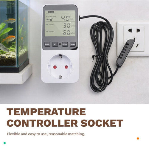 Humidity Controller, Temperature Controller Socket 230 V, Temperature , Socket Thermostat  EU Plug