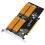 MAIWO KCSSD10 PCIEx4 Adapter Card, M.2Nvme Protocol Four-Bay Ssd Array Adapter Card Supports Mn7/8/10/ Win Server/Linux System 4