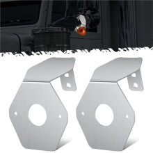 2x Stainless Steel Watermelon Light Mounting Brackets Universal Front Turn Signal Frame for Semi-Truck & Trailer