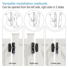 Self Locking Gate , Lockable Key,Locking Gate Fence Lock for Outdoor Gates Metal, Wood, and Vinyl Fence