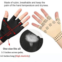 2Pairs Compression Gloves Magnetic Anti-Arthritis Fingerless Gloves Relief Hand Heal Joints Pain