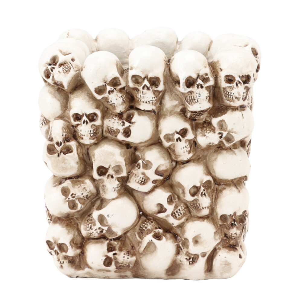 Skull Pen Holder Resin Makeup Brush Organiser 9058772719447