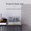 Clear Digital Clock with Base Transparent Large Screen Temp/Humidity/Date Display Electronic Clock Desktop Clocks A 4