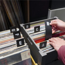 26 Intercalaires pour Disques Vinyle, Alphabet AZ, Onglets Noirs, Étiquettes de Classement pour Disques Vinyle