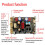 8-32V  5.1 Lossless Decoding Board, Type-C AUX APTX LDAC Onboard Antenna Decoder with Acrylic Case QCC5125 6