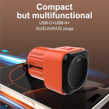 PD 45W Turbo Charger Type C Fast Charging US EU UK AUS Kr Plug All in One Universal Travel Adapter Usb Chargers