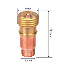 TIG-Lasset 8-Delig: Witte Keramische Nozzles, Aluminium Cups, Korte Spantangen, Gaslenzen en Gasmondstukken voor WP17/18/26 TIG-Lassen