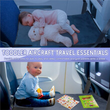 Letto da Viaggio per Bambini con Borsa Portaoggetti, Seggiolino Auto Portatile per Bambini, Poggiapiedi, Amaca per Bambini da Viaggio