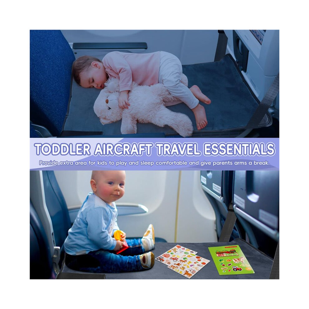 Kids Travel Airplane Bed with Storage Bag Portable Baby Airplane Car  Extender Leg Rest Hammock for Children Travel