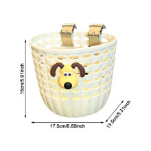 (Ony white master dog) Bike Woven Basket for Bottles & Toys