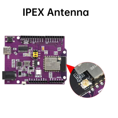BW16 Development Board RTL8720DN Dual-Band WiFi 5.0  Module USB TYPE-C Onboard PCB Antenna, IPEX Antenna B 2