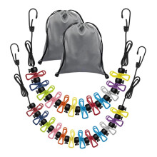 Conjunto com 2 Varais de Viagem com 12 Prendedores Coloridos Cada e 2 Bolsas. Essenciais para Cruzeiros, Viagens de Trailer e Camping.
