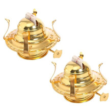 2Pcs Oil Lamp Burner for Lamps Oil Lamp Replacement Oil Lamps Parts with Reduction Collar and Cotton Lamp Wick