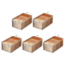 5er-Pack Faltbare Aufbewahrungsboxen, Wasserdichtes PVC, Kleiderorganizer, Stapelbare Aufbewahrungstaschen für T-Shirts und Hosen für Den