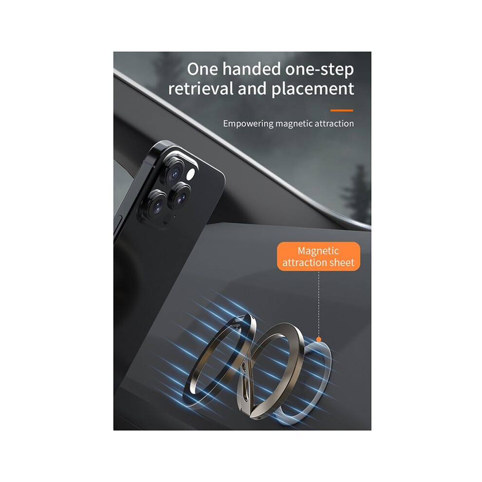 Phone 360 Rotation Double-Sided Magnetic Holder For Portable Metal Finger Ring Stand For Smartphone Sliver 6032402027099
